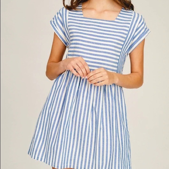 Striped babydoll dress - Picture 1 of 4